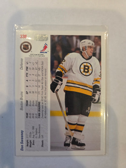 Don Sweeney 91/92 Upper Deck #338 [Boston Bruins]