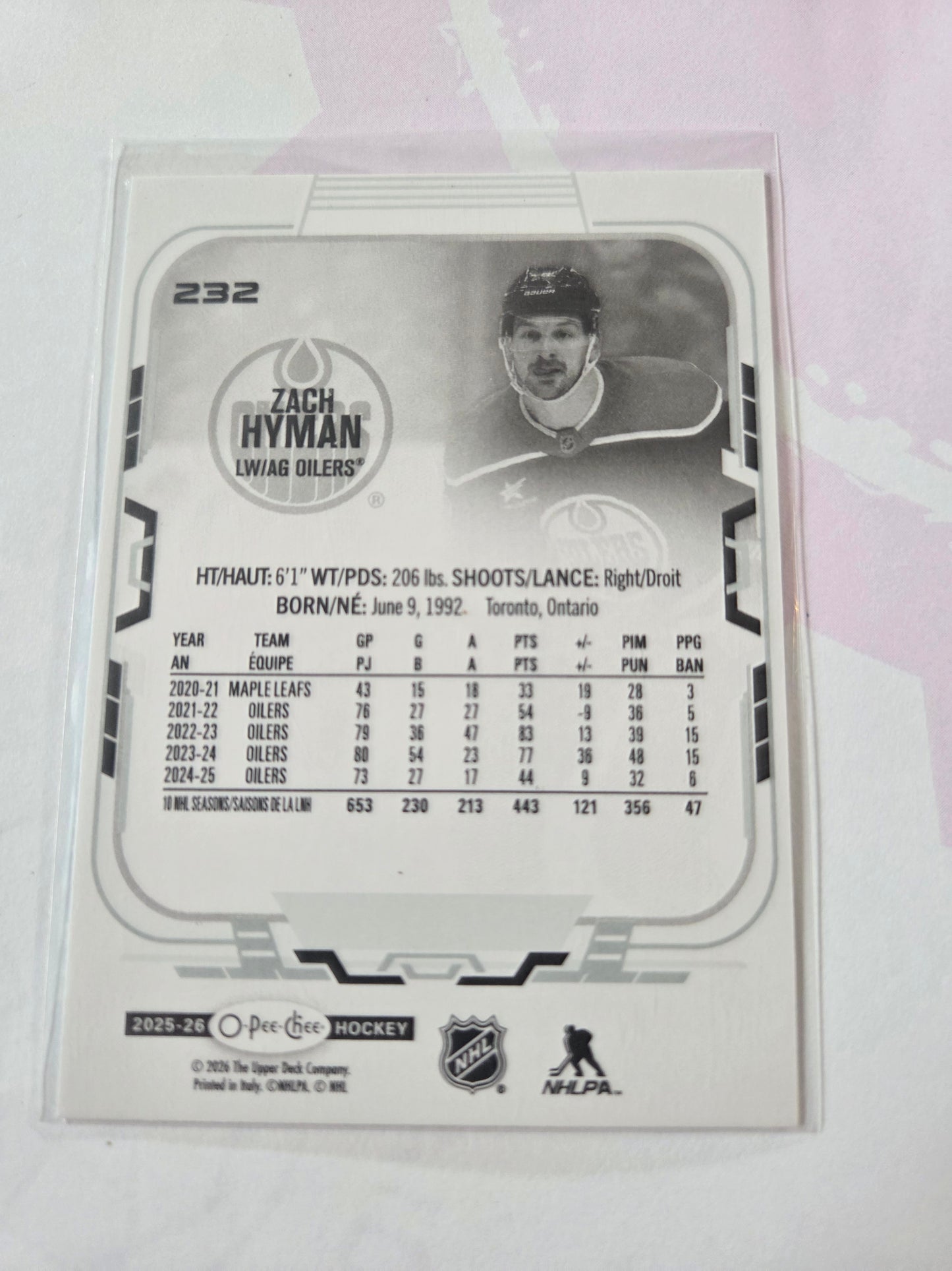 Zach Hyman O-Pee-Chee Hockey #232 [Edmonton Oilers]
