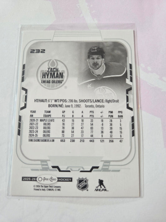 Zach Hyman O-Pee-Chee Hockey #232 [Edmonton Oilers]