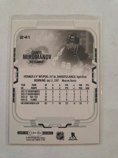 Daniil Miromanov O-Pee-Chee Hockey #241 [Calgary Flames]