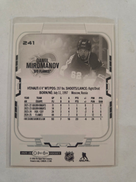 Daniil Miromanov O-Pee-Chee Hockey #241 [Calgary Flames]