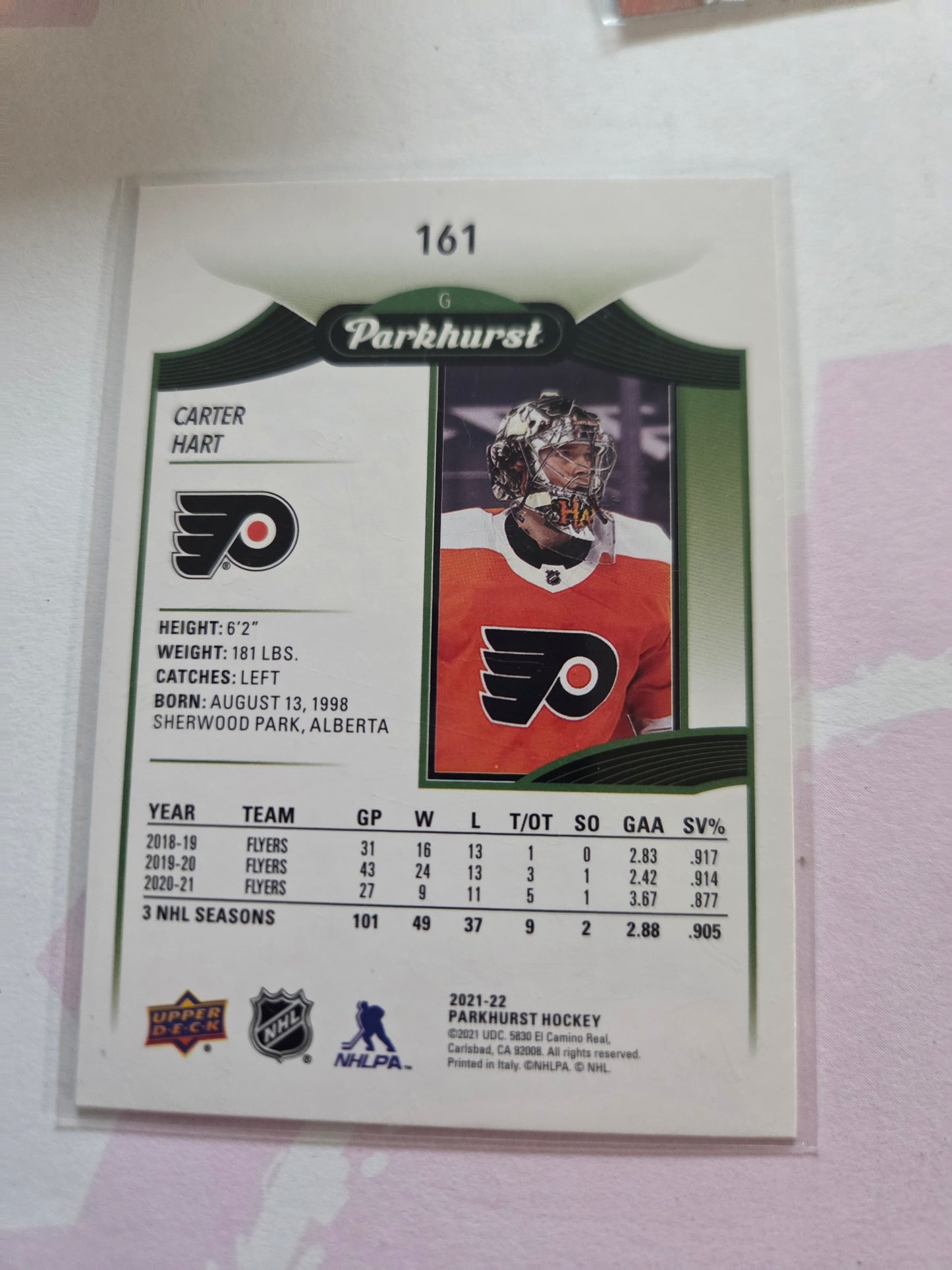 Carter Hart Parkhurst Hockey #161 [Philadelphia Flyers]