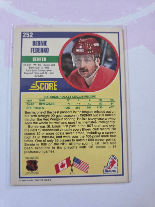 Bernie Federko NHL Score 1991 #252 [Detroit Red Wings]