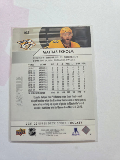 Mattias Ekholm Upper Series 1 #102 [Nashville Predators]