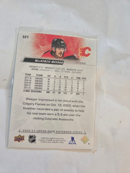 MacKenzie Weegar Upper Deck Extended Series #521 [Calgary Flames]