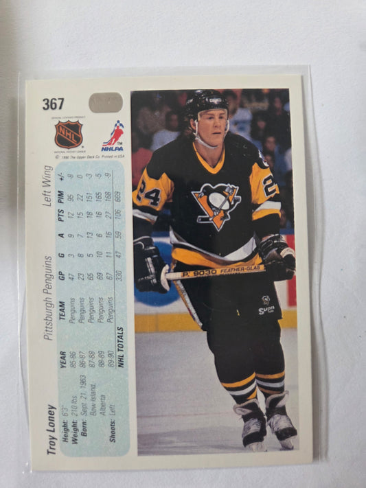 Troy Loney 90/91 Upper Deck #367 [Pittsburgh Penguins]