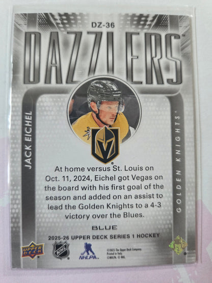 Jack Eichel Upper Deck Series 1 Blue Dazzlers [Las Vegas Golden Knights]