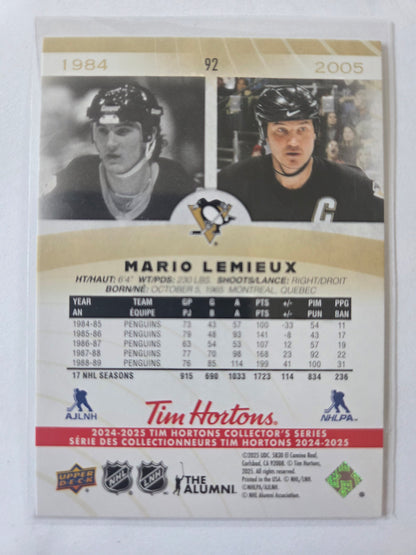 Mario Lemieux Upper Deck Tim Hortons #92 [Pittsburgh Penguins]