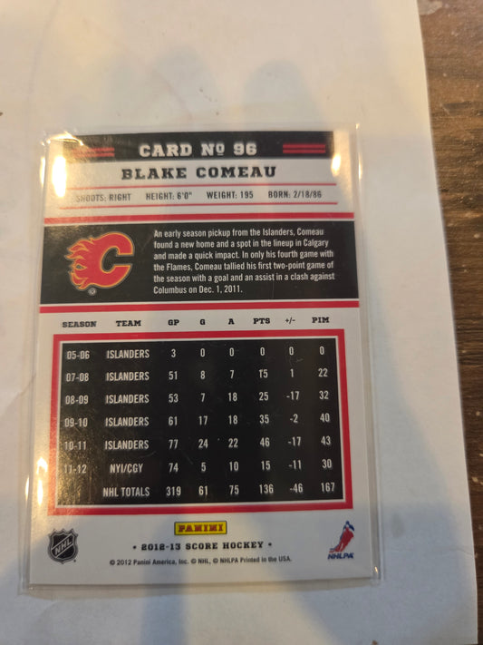 Blake Comeau Panini Score Hockey #96 [Calgary Flames]