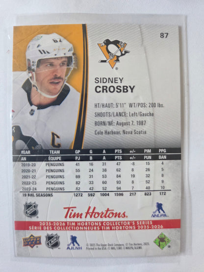 Sidney Crosby Tim Hortons Upper Deck #87 [Pittsburgh Penguins]