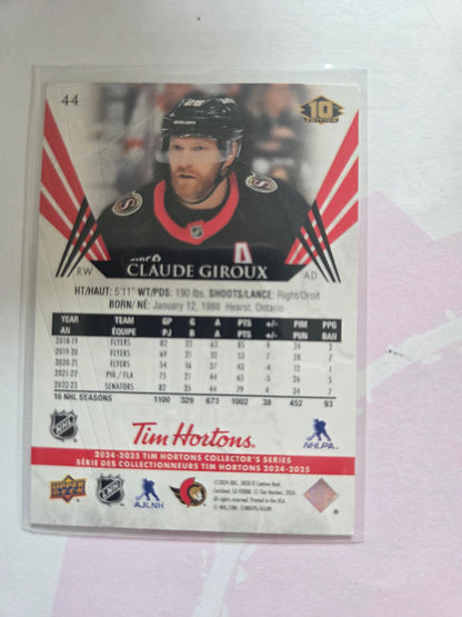 Claude Giroux Upper Deck Tim Hortons 10th Edition #44 [Ottawa Senators]