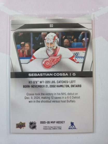 Sebastian Cossa Upper Deck MVP Hockey #60 [Detroit Red Wings]