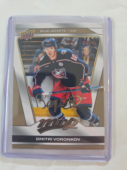 Dmitri Voronkov Upper Deck MVP Hockey Signed Gold Script #85 [Columbus Blue Jackets]