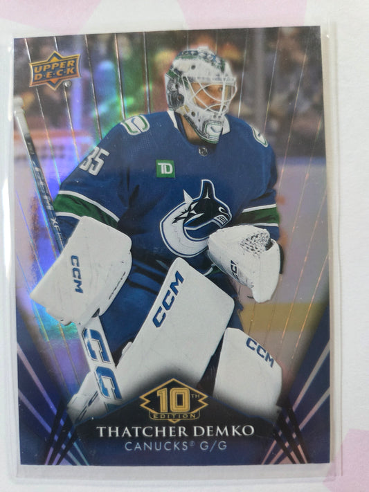Thatcher Demko Upper Deck 10th Edition #107 [Vancouver Canucks]