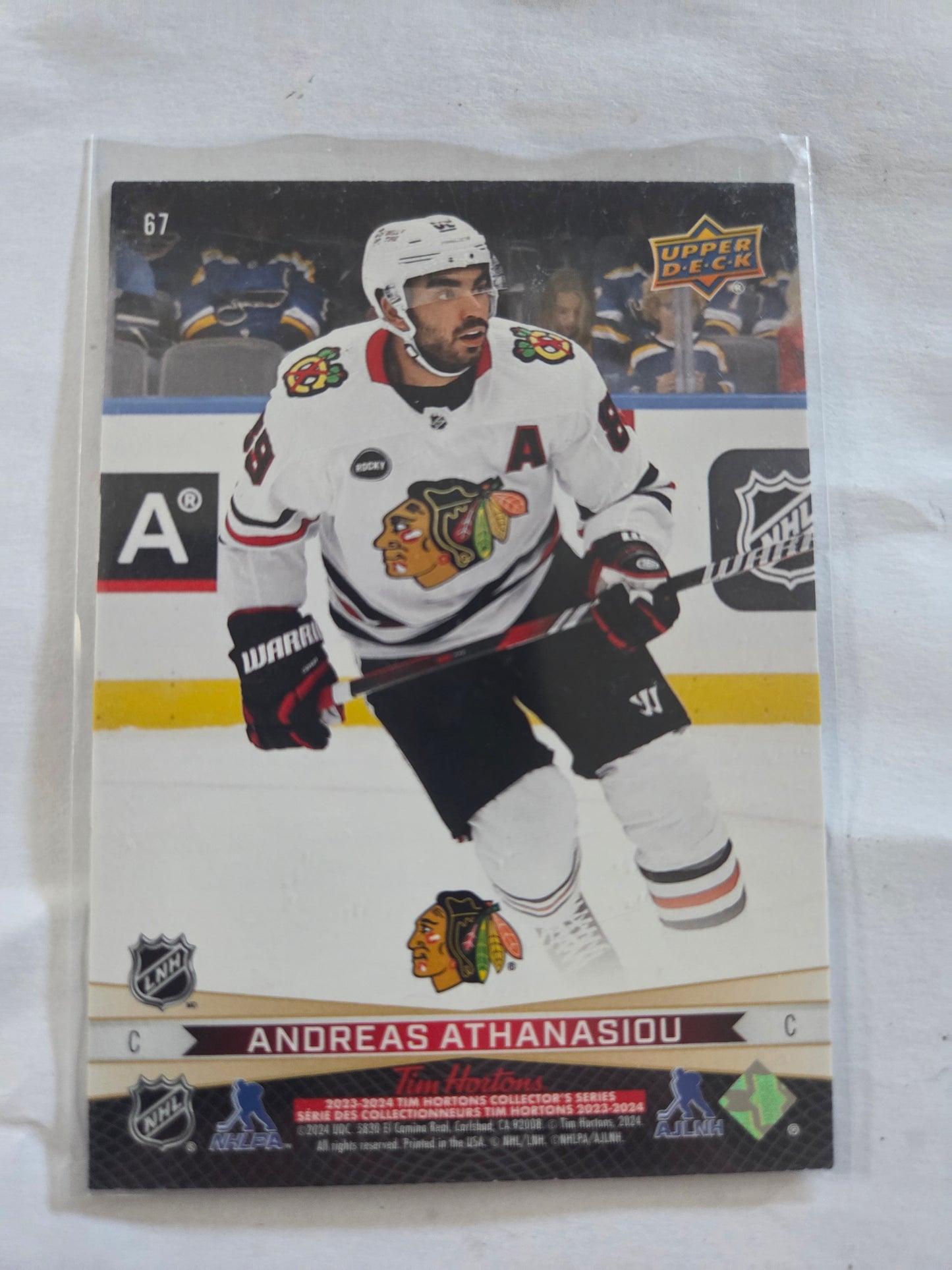 Connor Bedard/Andreas Athanasiou Upper Deck Tim Hortons #67 [Chicago Blackhawks]