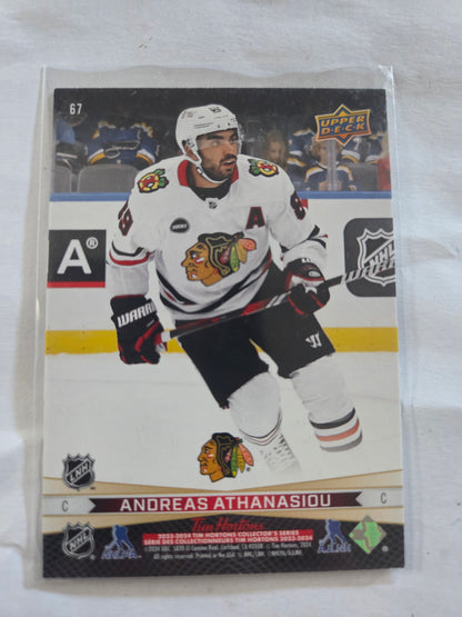 Connor Bedard/Andreas Athanasiou Upper Deck Tim Hortons #67 [Chicago Blackhawks]