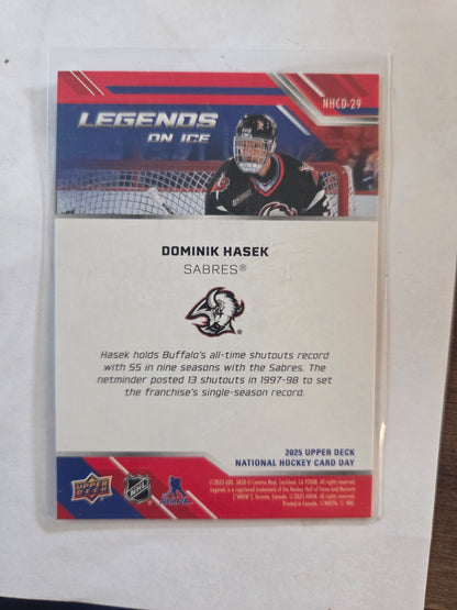 Dominik Hasek Upper Deck Legends on Ice National Card Hockey Day [Buffalo Sabres]