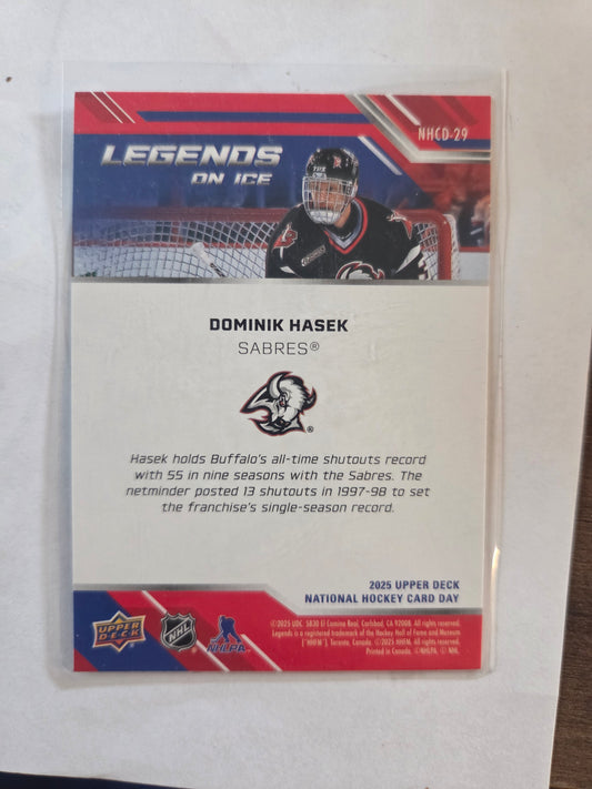 Dominik Hasek Upper Deck Legends on Ice National Card Hockey Day [Buffalo Sabres]