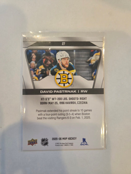 David Pastrnak Upper Deck MVP Hockey #27 [Boston Bruins]