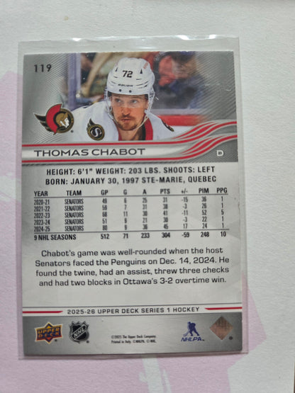 Thomas Chabot Upper Deck Series 1 #119 [Ottawa Senators]