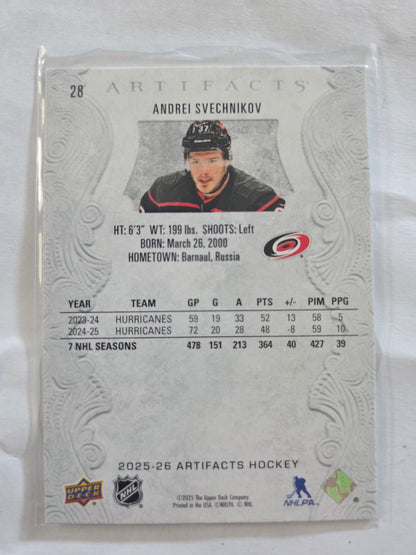 Andrei Svechnikov Upper Deck Artifacts Hockey #28 [Carolina Hurricanes]