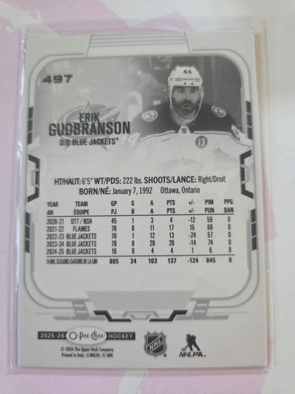 Erik Gudbranson O-Pee-Chee Hockey #497 [Columbus Blue Jackets]
