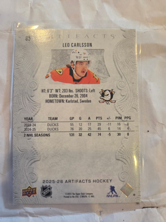 Leo Carlsson Artifacts #85 [Anaheim Ducks]