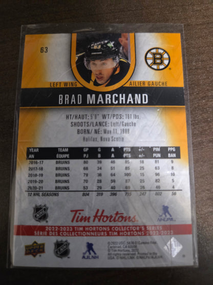 Brad Marchand Tim Hortons Upper Deck #63 [Boston Bruins]