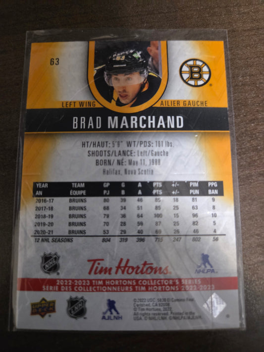 Brad Marchand Tim Hortons Upper Deck #63 [Boston Bruins]