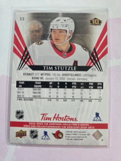 Tim Stützle Upper Deck 10th Edition #33 [Ottawa Senators]