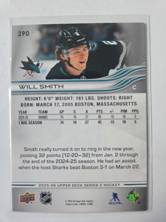 Will Smith Upper Deck Series 2 #390 [San Jose Sharks]