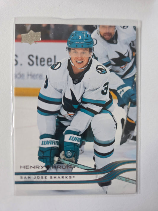 Henry Thrun Upper Deck Series 1 #139 [San Jose Sharks]