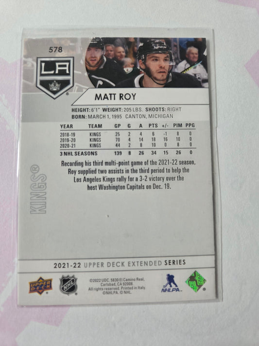 Matt Roy Upper Deck Extended Series #578 [Los Angeles Kings]