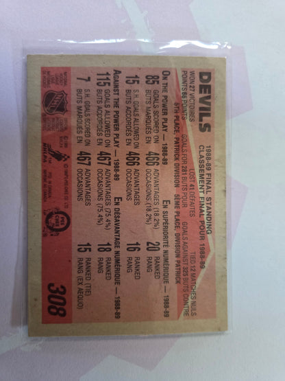 NJ Devils O-Pee-Chee Hockey 1988-1989 Final Standing [New Jersey Devils]