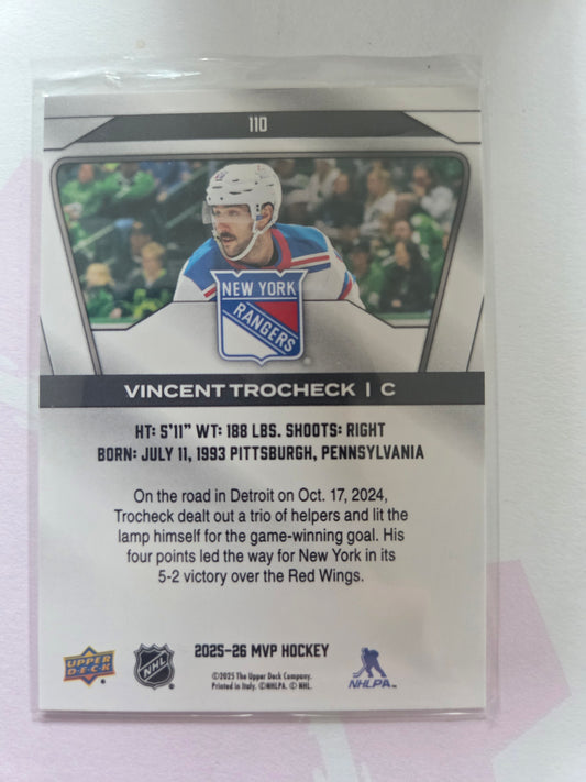 Vincent Trocheck Upper Deck MVP Hockey #110 [New York Rangers]