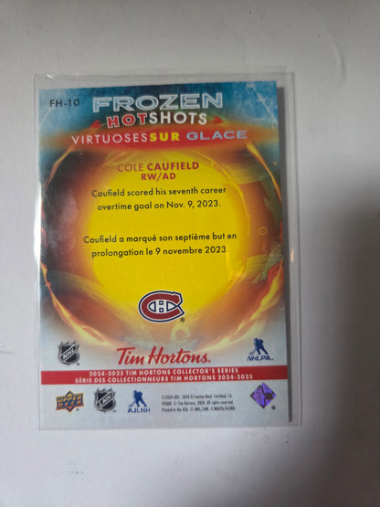 Cole Caufield Upper Deck Frozen Hot Shots [Montreal Canadians]