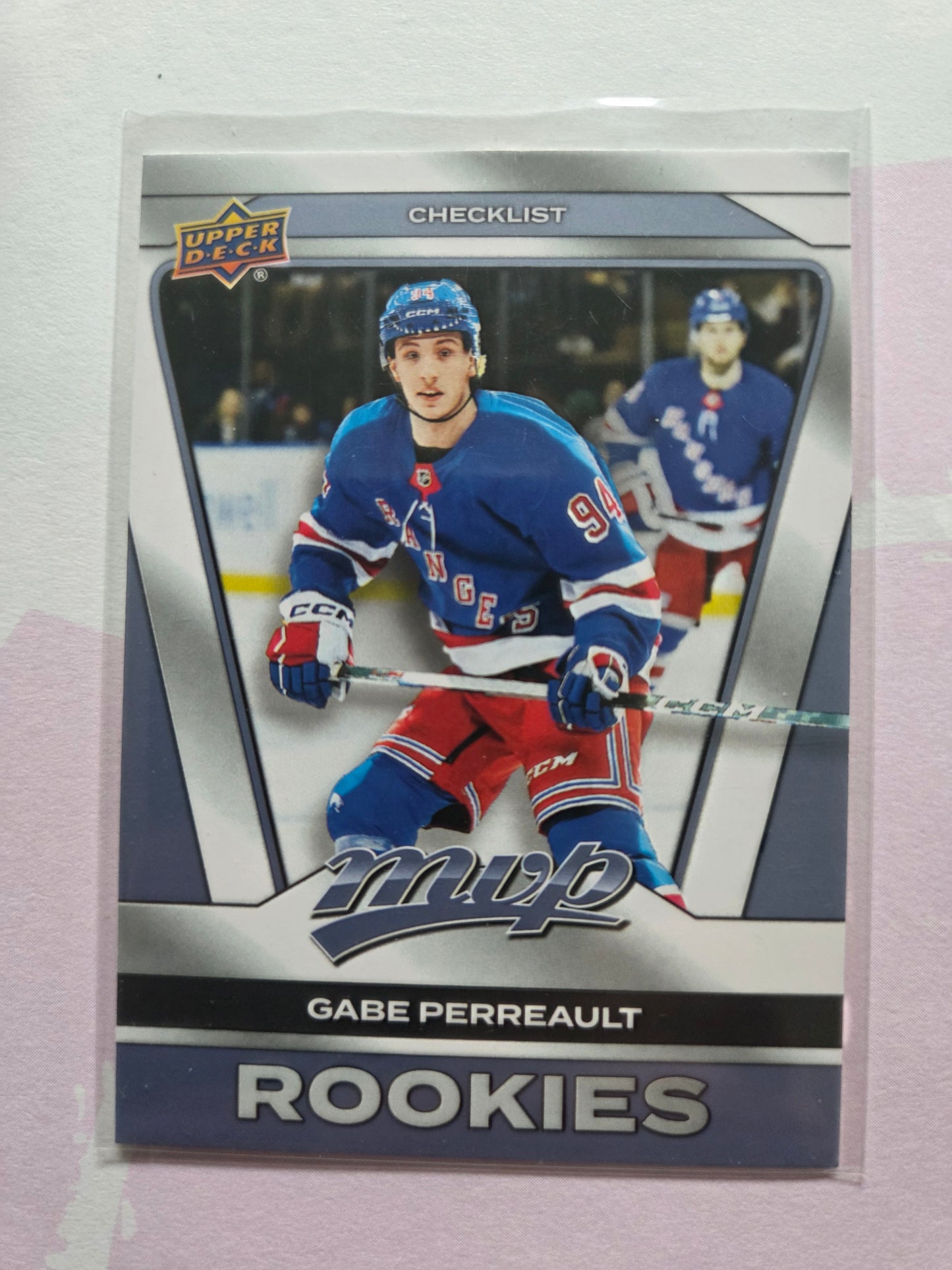 Gabe Perreault Upper Deck MVP Hockey Rookies Checklist #250 [New York Rangers]