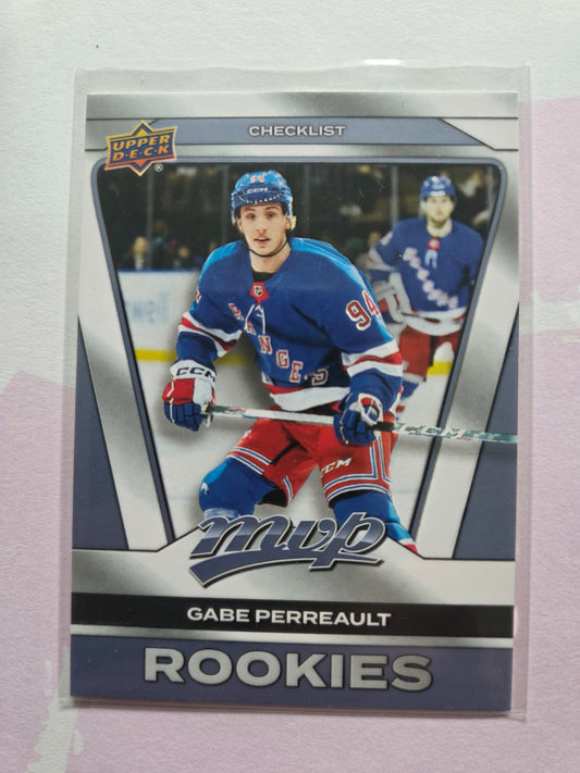 Gabe Perreault Upper Deck MVP Hockey Rookies Checklist #250 [New York Rangers]