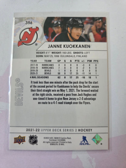 Janne Kuokkanen Upper Deck Series 2 #356 [New Jersey Devils]
