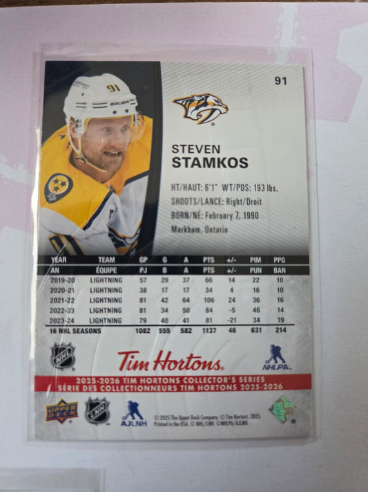 Steven Stamkos Upper Deck Tim Hortons #91 [Nashville Predators]