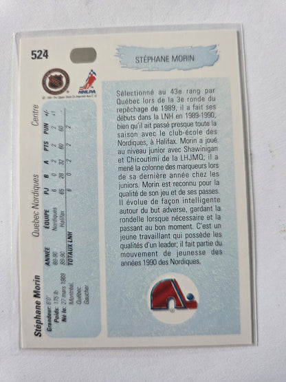 Stèphane Morin 90-91 Upper Deck Young Guns #524 [Quebec Nordiques]
