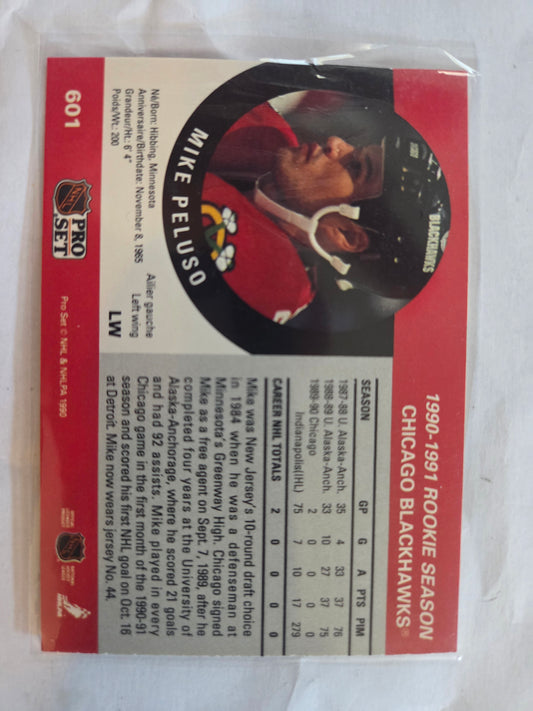 Mike Peluso NHL Pro Set #601 [Chicago Blackhawks]