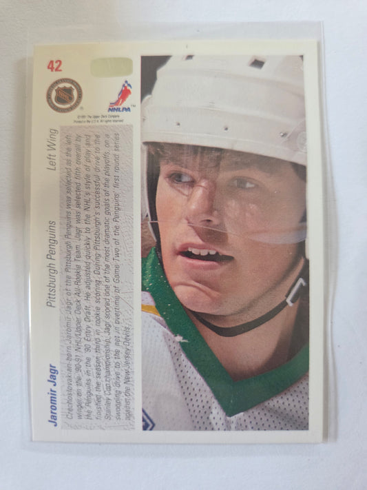 Jaromir Jagr 91/92 Score All Rookie Team #42 [Pittsburgh Penguins]