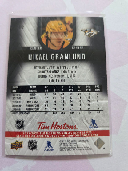 Mikael Granlund Upper Deck Tim Hortons #62 [Nashville Predators]