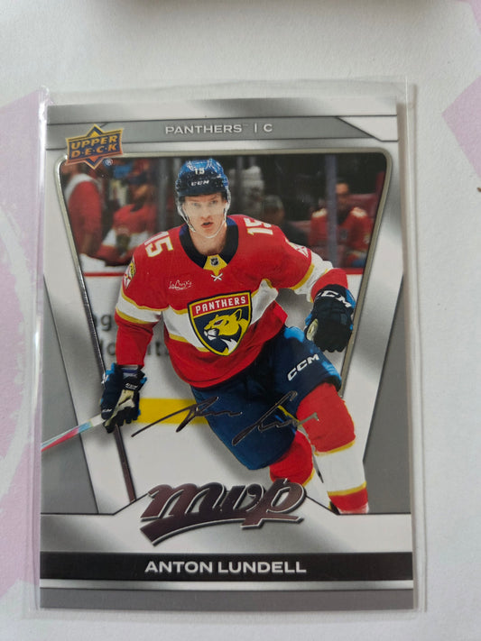 Anton Lundell Upper Deck MVP Hockey Signed Silver Script #35 [Florida Panthers]