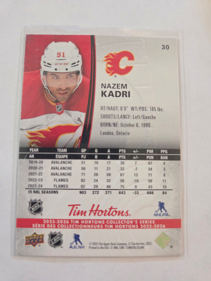 Nazem Kadri Tim Hortons Upper Deck #30 [Calgary Flames]