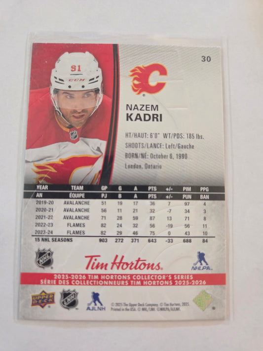 Nazem Kadri Tim Hortons Upper Deck #30 [Calgary Flames]
