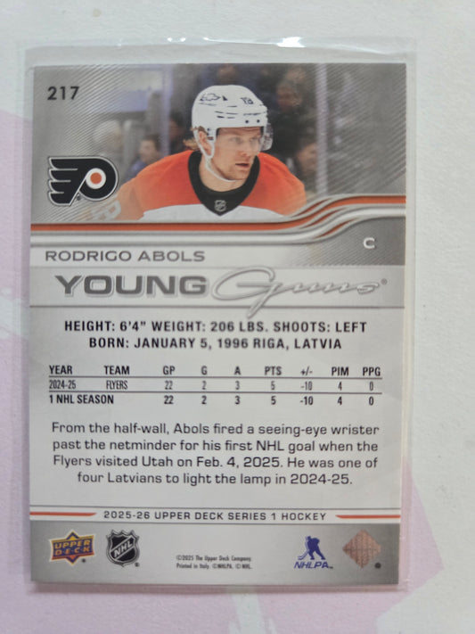 Rodrigo Abols Upper Deck Series 1 #217 [Philadelphia Flyers]