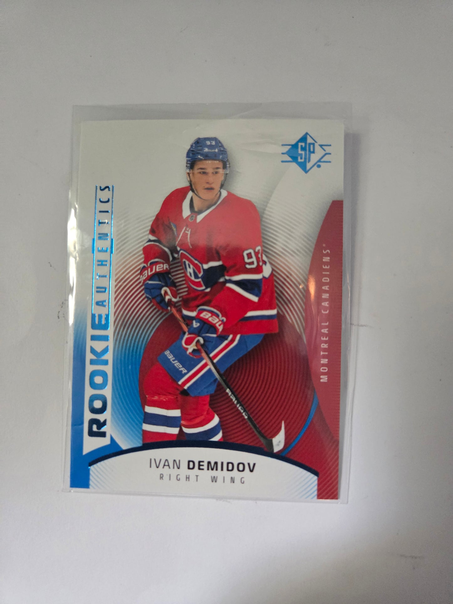 Ivan Demidov Blue SP Hockey Rookie Authentics #137 [Montreal Canadians]