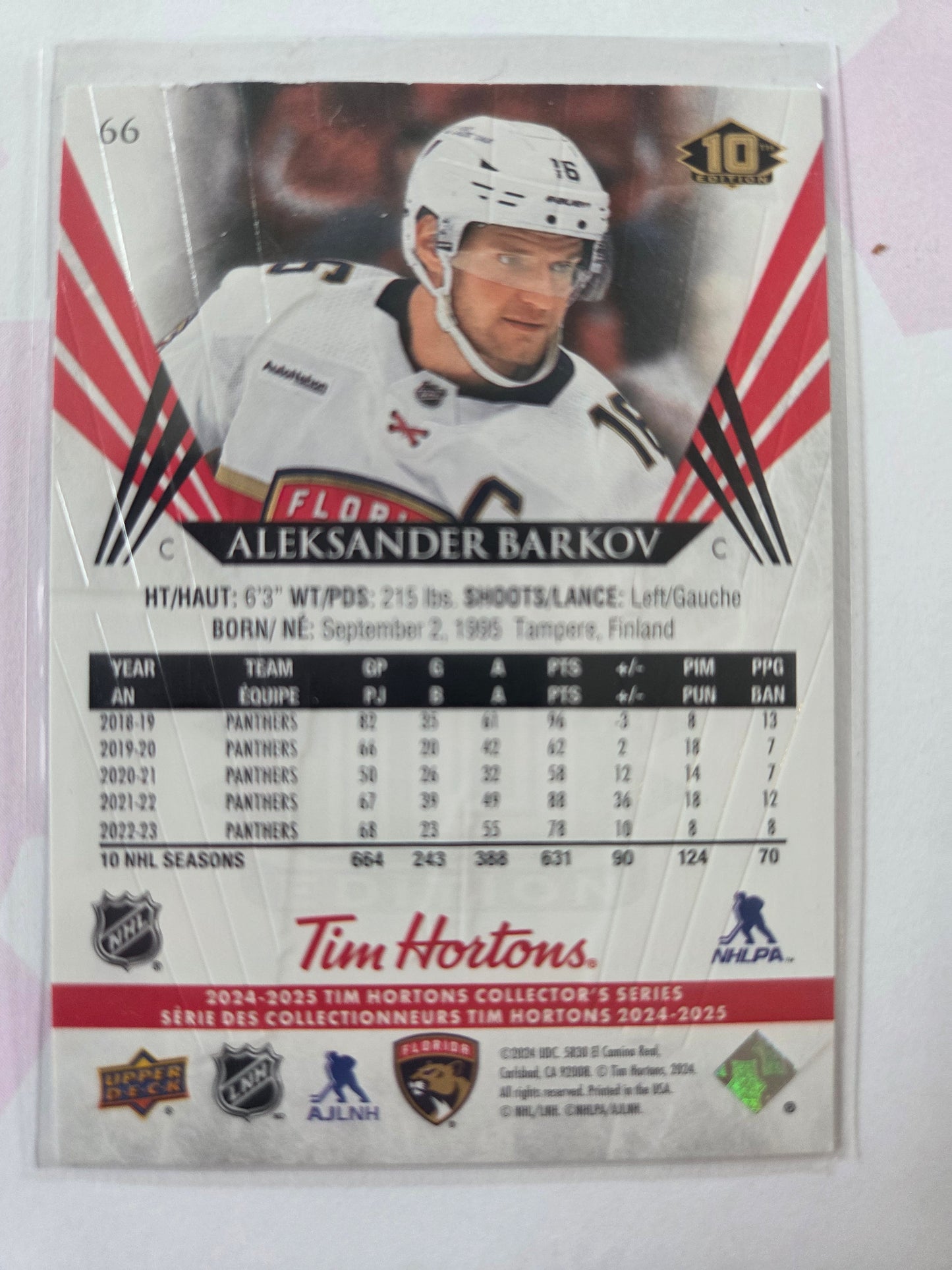 Aleksander Barkov Upper Deck 10th Edition #66 [Florida Panthers]